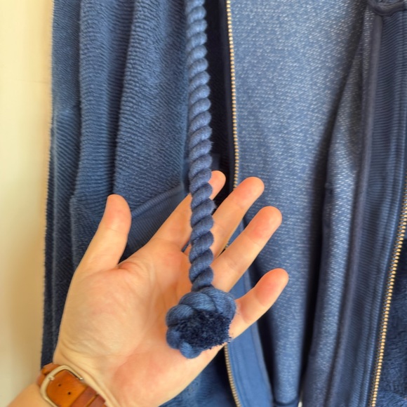 Free People Blue Hooded Sweatshirt - Picture 2 of 9